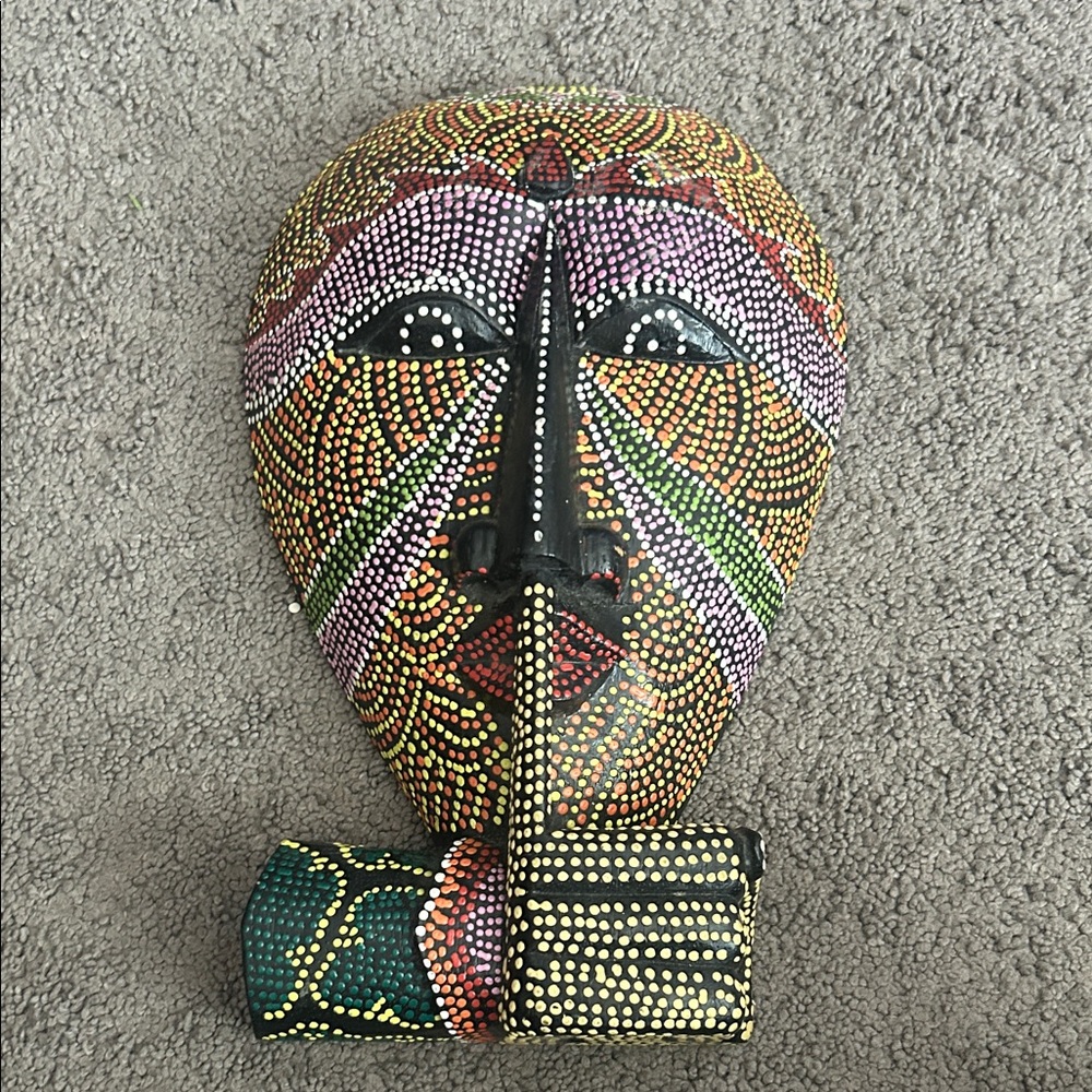 Colorful Beaded Tribal Mask